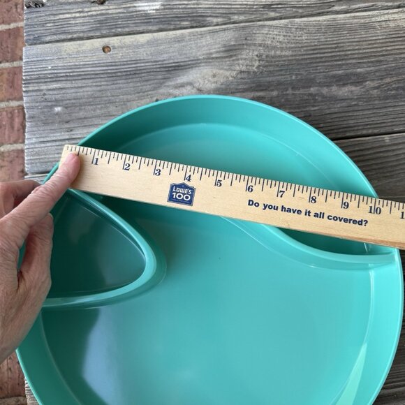 NWT Target Summer Chip & Dip Tray Teal Green Turquoise Melamine 2014 Collection - Picture 5 of 7